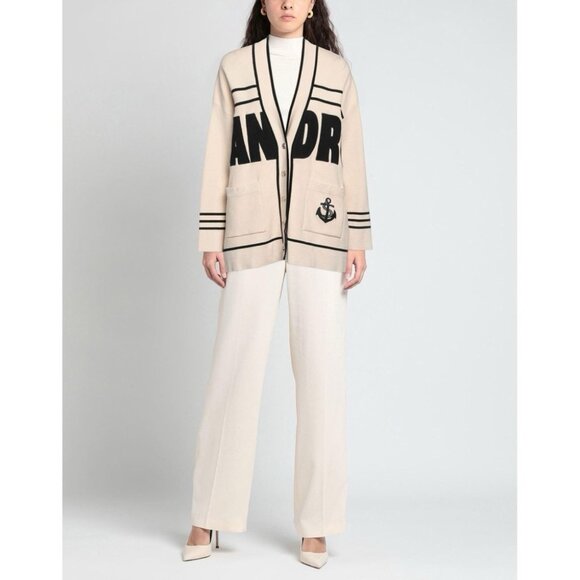 Sandro Santana Logo-embroidered Oversized-fit Knitted Cardigan - Picture 2 of 14